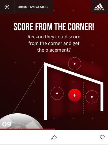 Score from the corner – 01 – Start screen